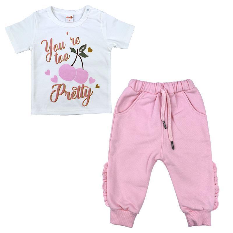 Conjunto de niña bebe AURORA CEREZA